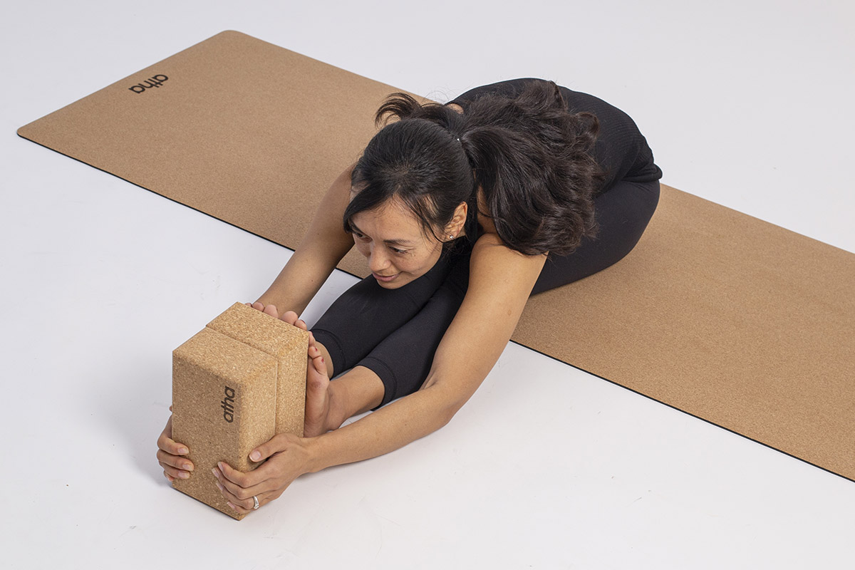 Girl practicing on Eco friendly yoga mat atha Cork