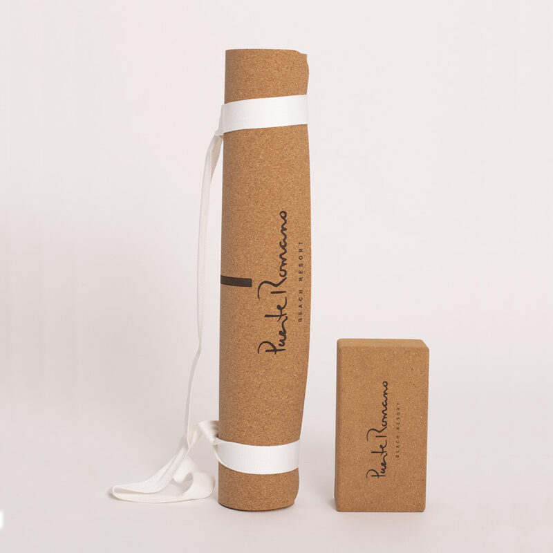 custom yoga mat and block