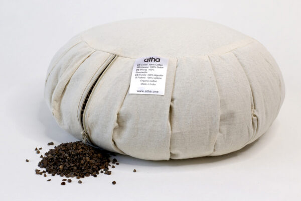 interior del cojín de meditación plisado