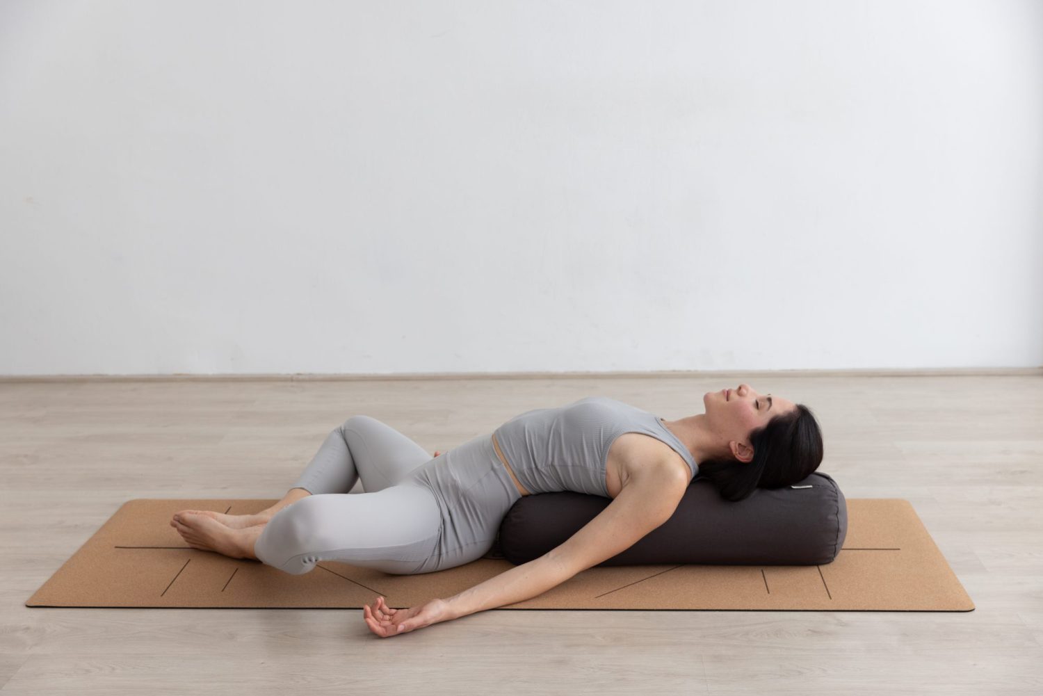 yoga bolster azul