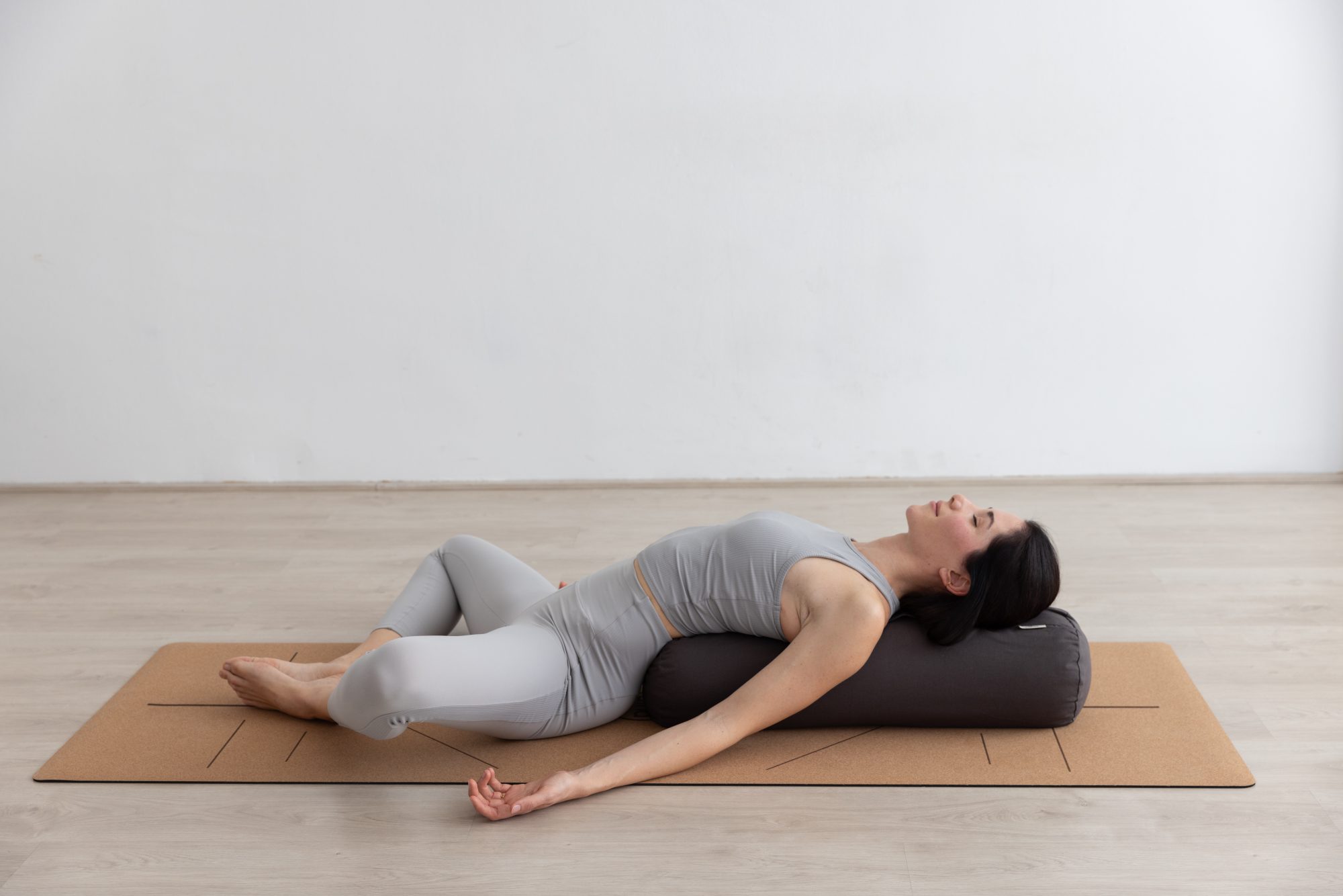 yoga bolster azul